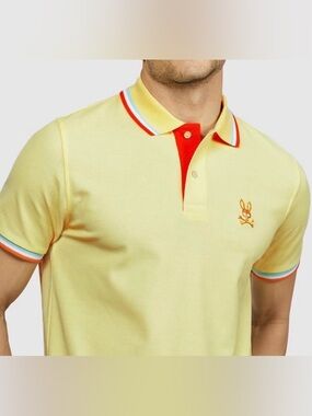 Psycho bunny 100% Pima cotton. Pale yellow polo size 4 - small